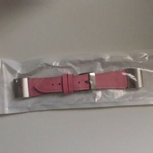Pink leather Fitbit charge 2 band